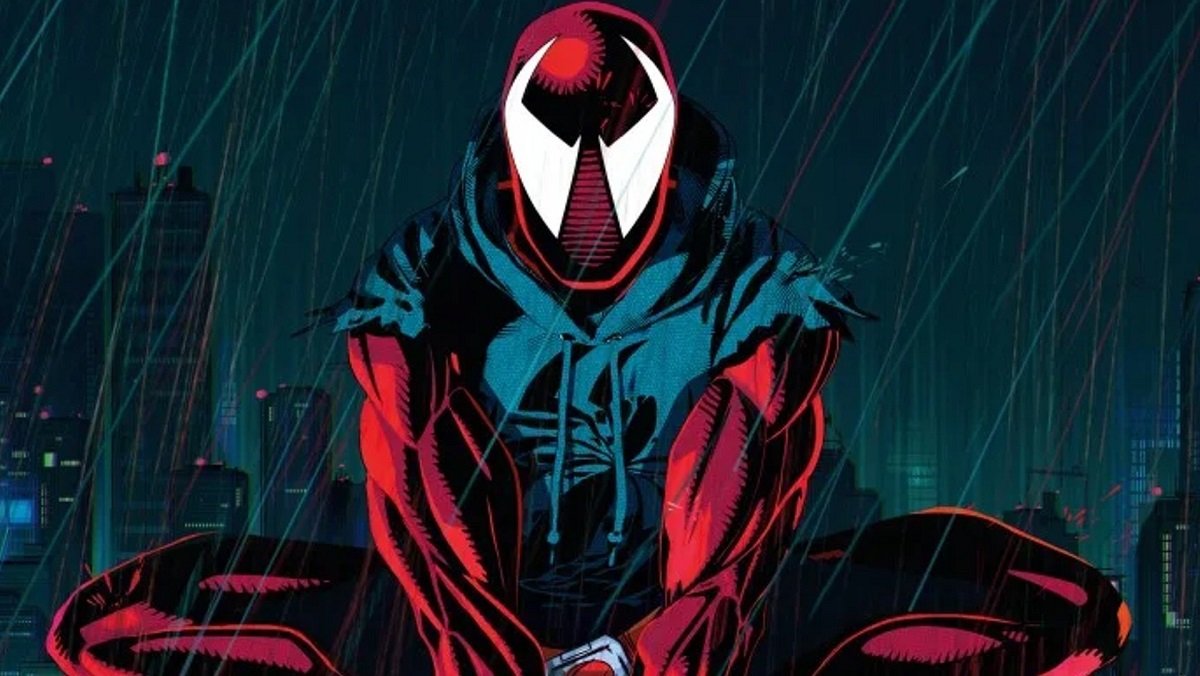 Ben Reilly, the Scarlet Spider, as he appears in Spider-Man: Across the Spider-Verse.
