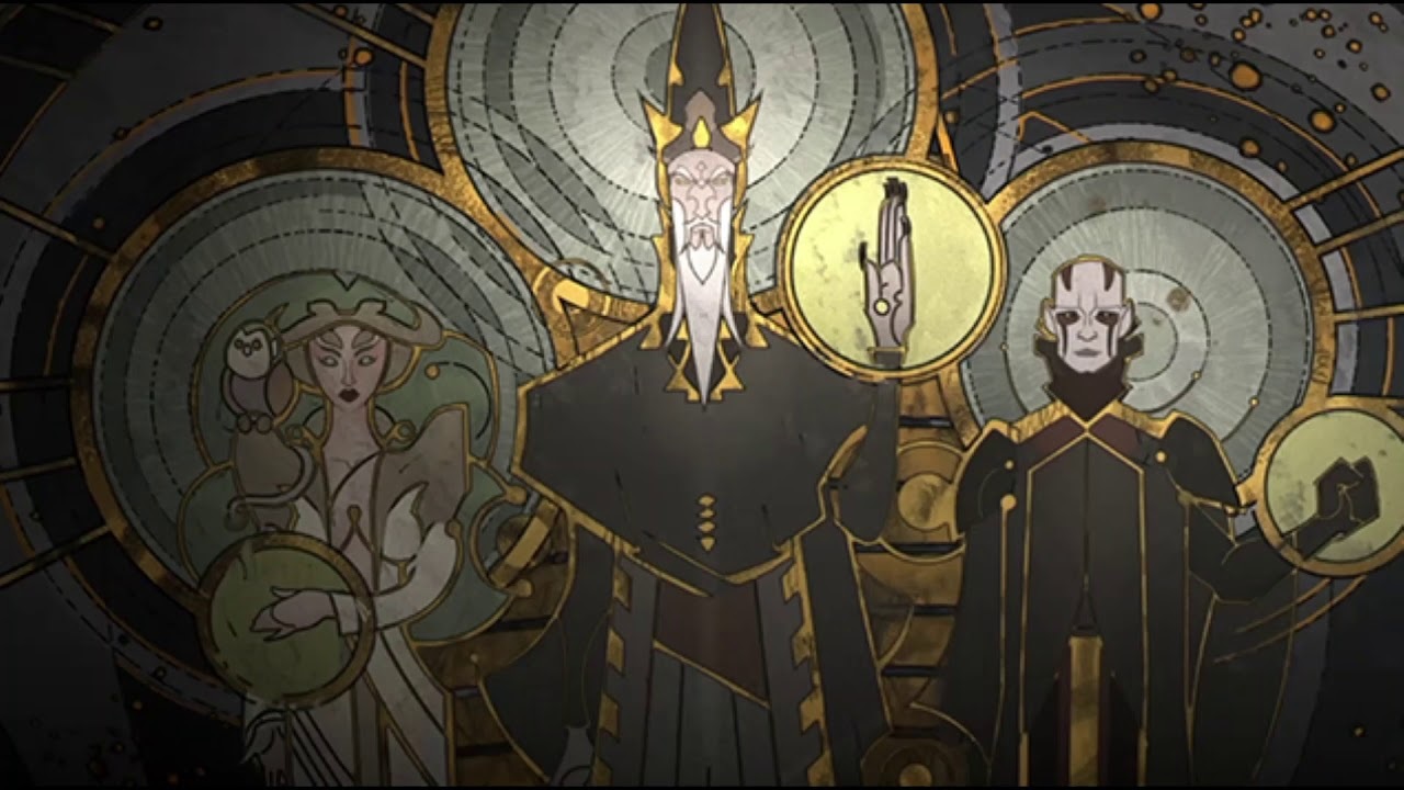 A mural of Daughter, Father, and Son in The Mystery of Mortis