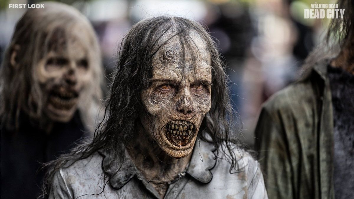 a walker in maggie and negan spinoff dead city