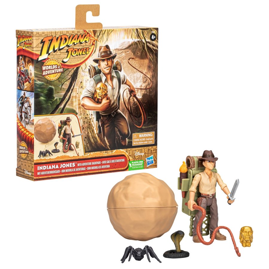 Indiana Jones action figure with ball from the new Hasbro line