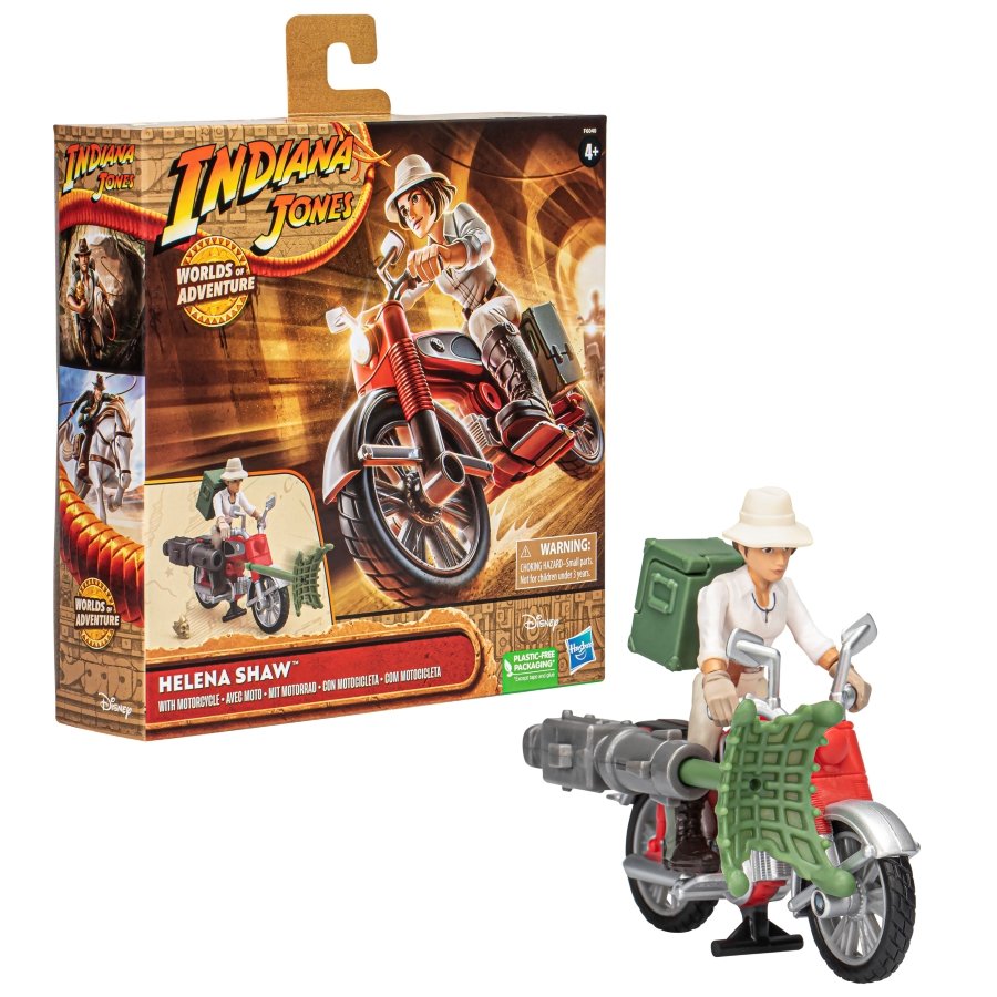 Helena Shaw action figure with motorcycle from the new Hasbro Indiana Jones line