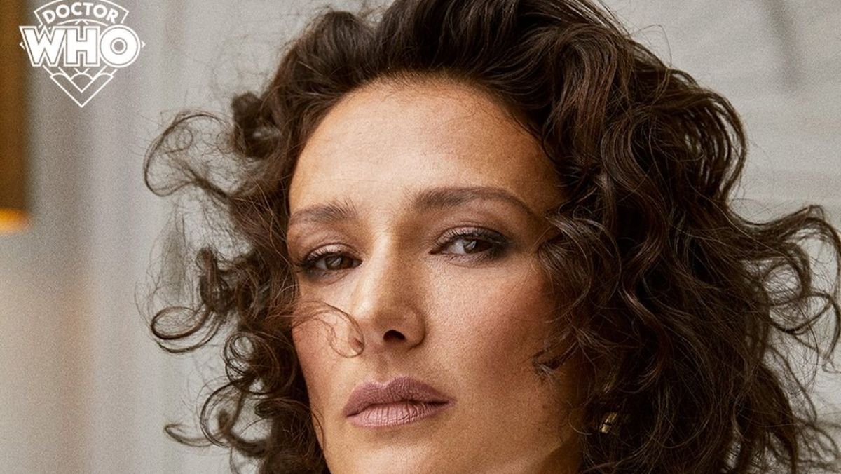 Indira Varma posting in a close up for Doctor Who guest role 
