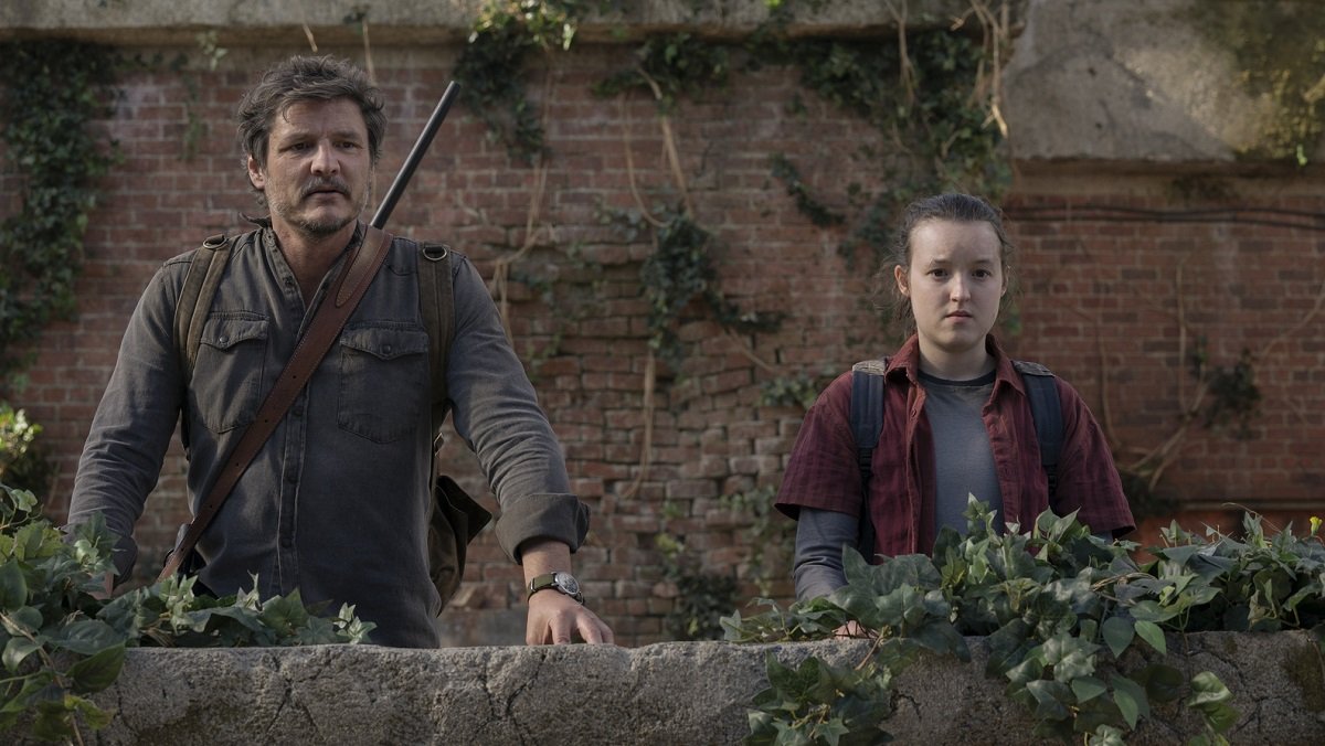 Joel (Pedro Pascal) and Ellie (Bella Ramsey) overlook the city in the the last leg of their journey in The Last of Us finale.