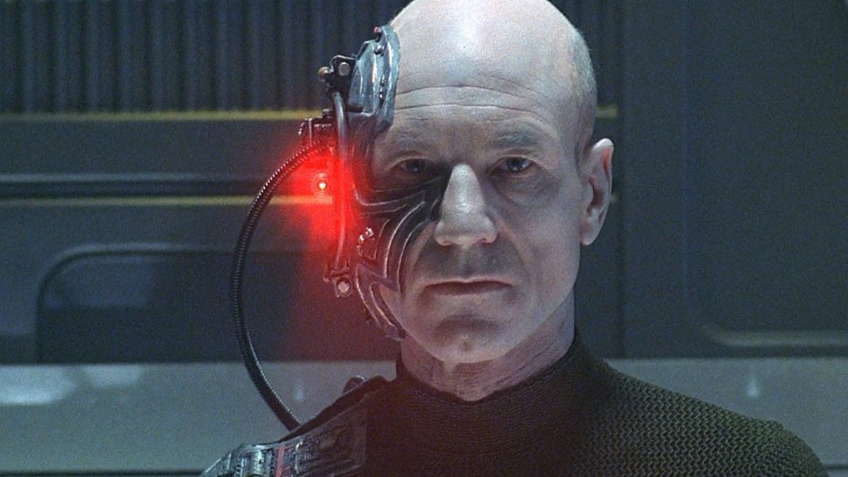 Picard as Locutus of Borg, in the season three finale of TBF
