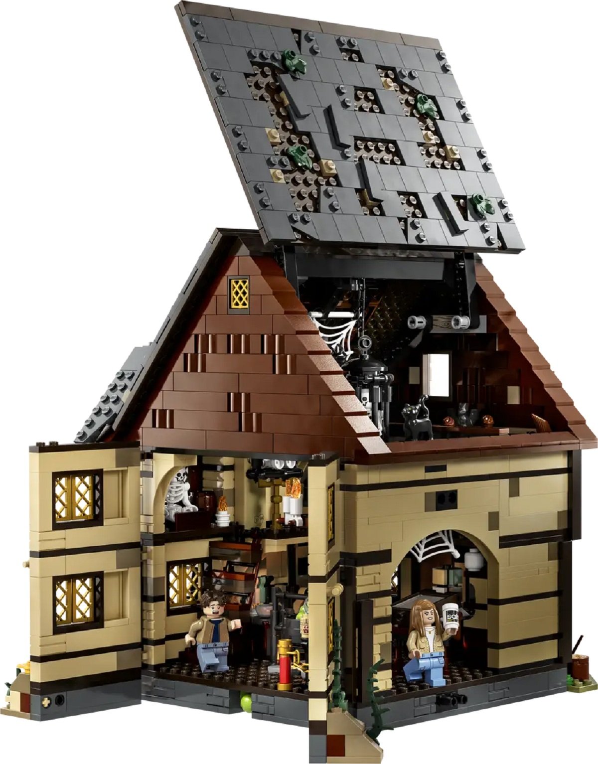The LEGO Ideas Hocus Pocus Sanderson cottage attic view. 