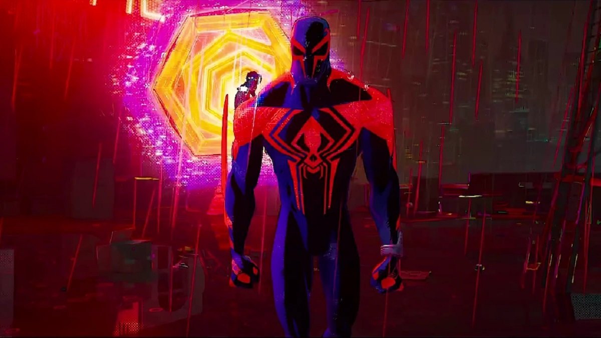 The animated version of Spider-Man 2099 from Spider-Man: Across the Spider-Verse;
