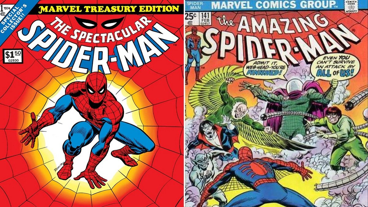 Classic Spider-Man covers from the late John Romita Sr.