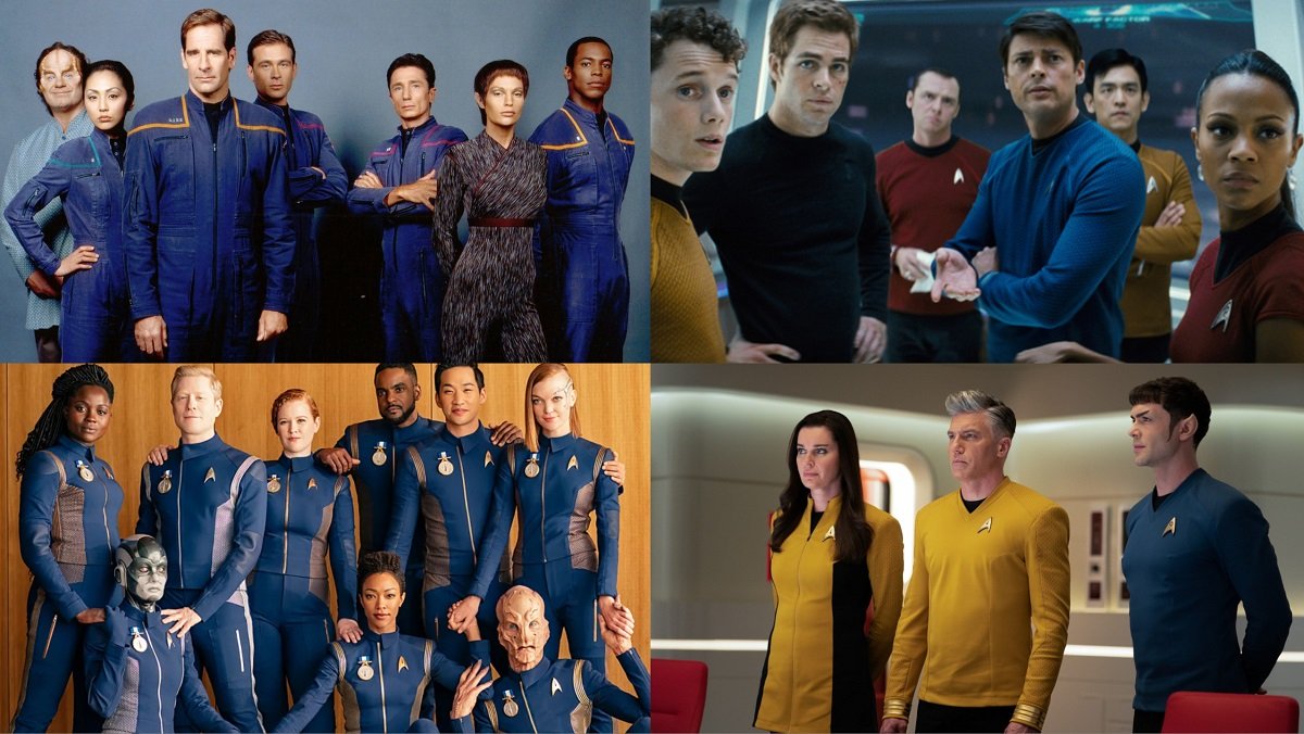 The cast of Star Trek: Enterprise, the 2009 big screen Star Trek, Star Trek: Discovery, and Star Trek: Strange New Worlds.
