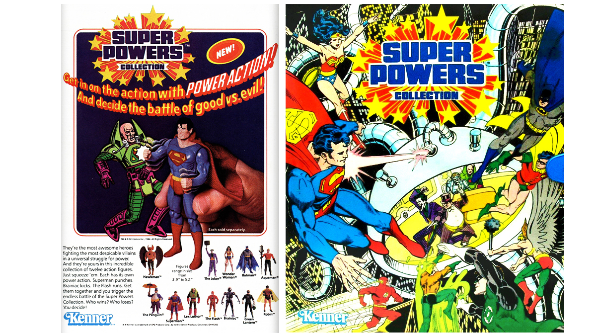 Early house ads for DC's Super Powers line from 1984.