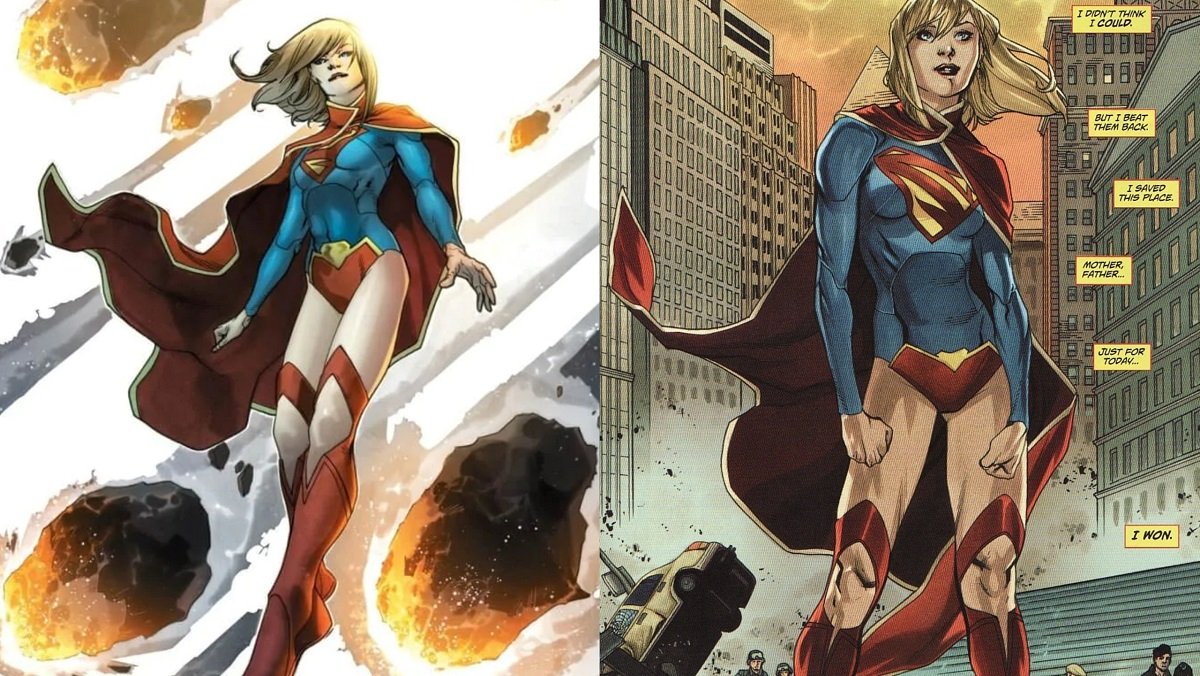 The New 52 Supergirl costume, which debuted in 2011 for DC's linewide reboot.
