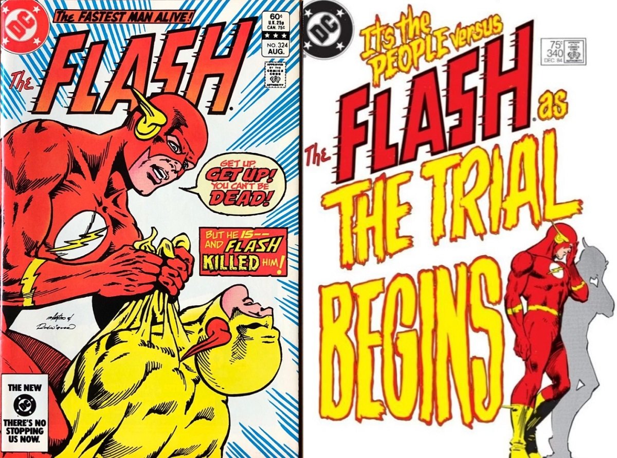 The Flash murders the Reverse Flash in the '80s, beginning his trail for murder.