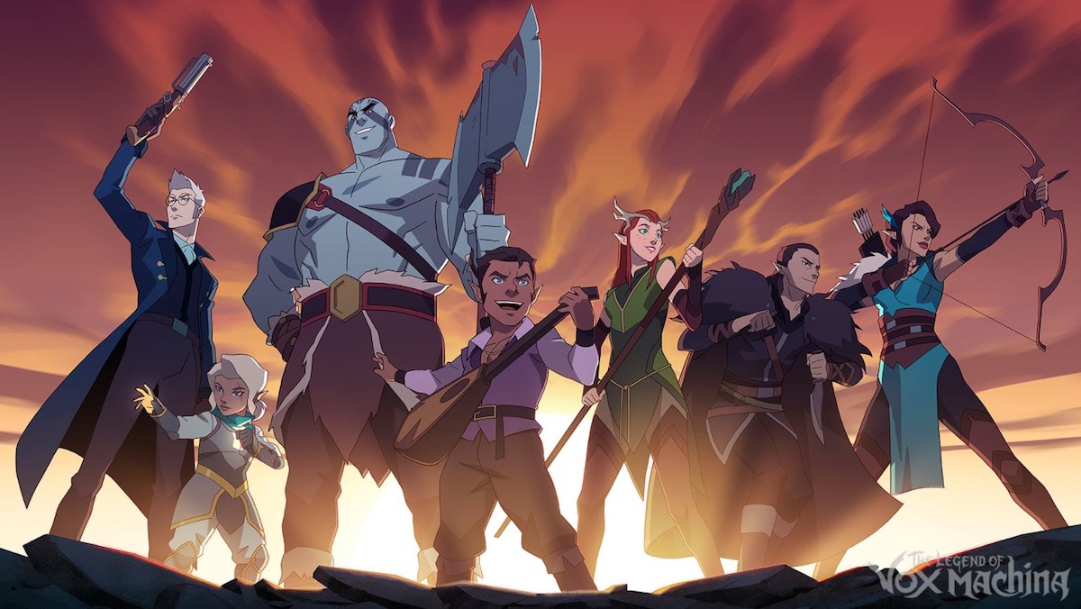 Animated still of Vox Machina in Critical Role's animated series